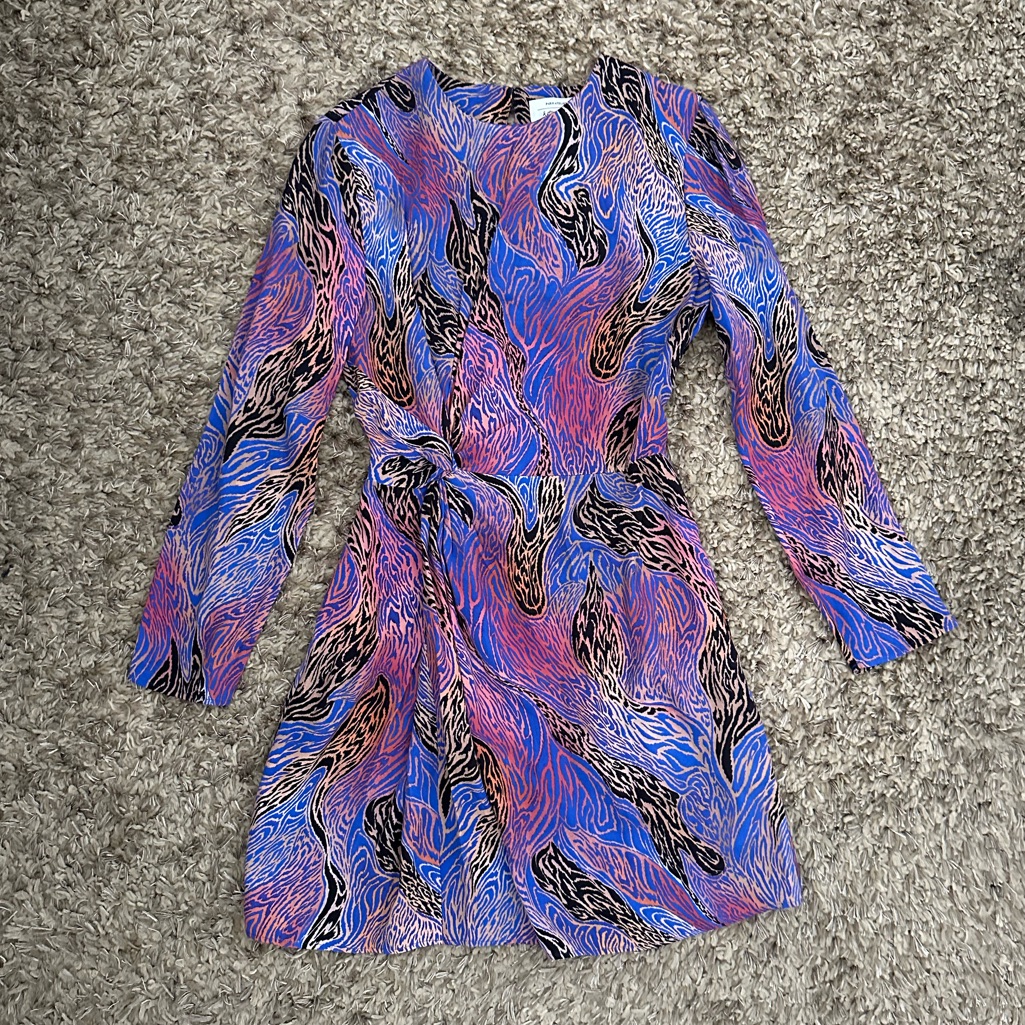 & Other Stories Abstract Zebra Print Dress